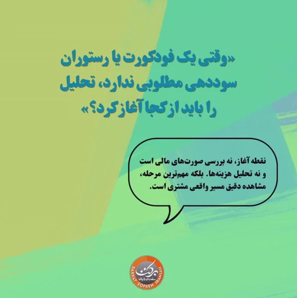 نقطه شروع تحلیل ضرردهی فودکورت،